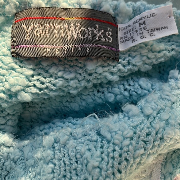 Vintage 80s 90s Pastel Floral Bouclé Knit Sweater - Picture 6 of 6